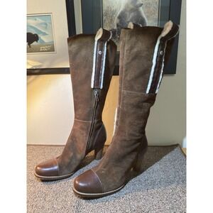 UGG Australia Tess Suede Pull On Cap Toe Knee High Boots US 8 EU 39 S/N 5504